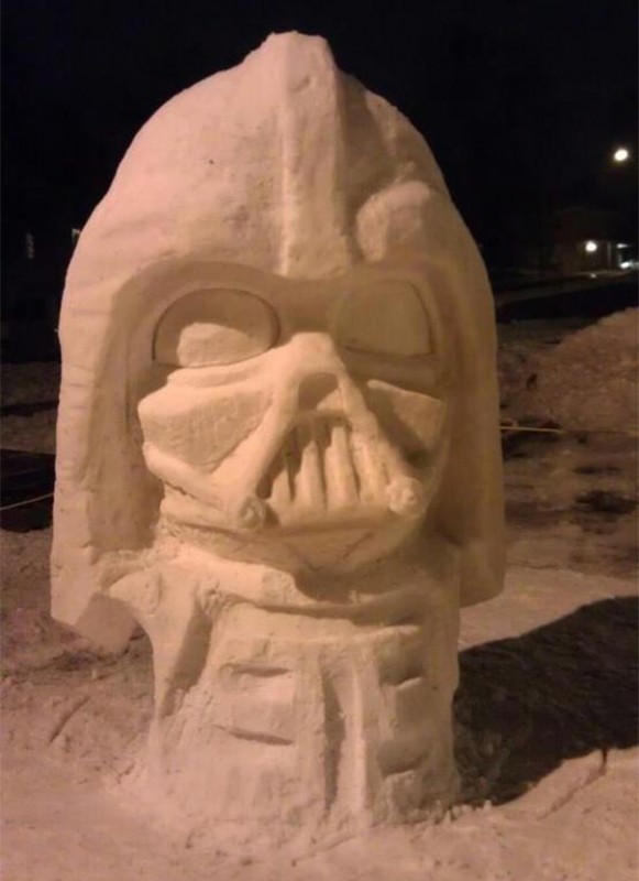 Darth Vader Snow Sculpture