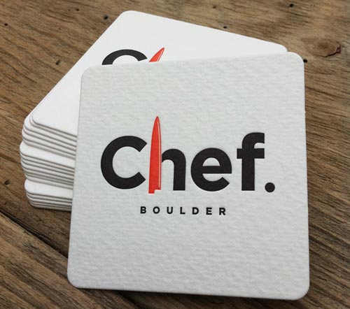 Letterpress Business Card Chef Boulder