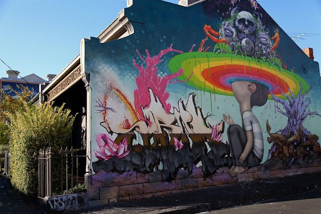 Seth x Makatron x Sirum x Plea x Dem189 New Mural In Melbourne, Australia