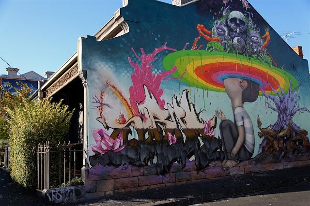 Seth x Makatron x Sirum x Plea x Dem189 New Mural In Melbourne, Australia