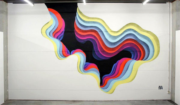Street portals illusions by German artist