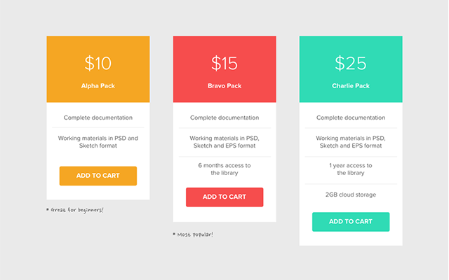 Pricing Table