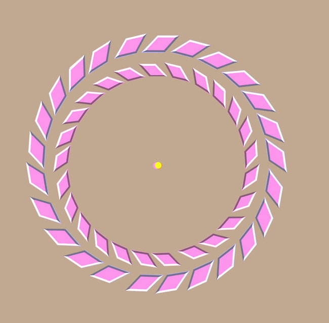 Rotating pink rings