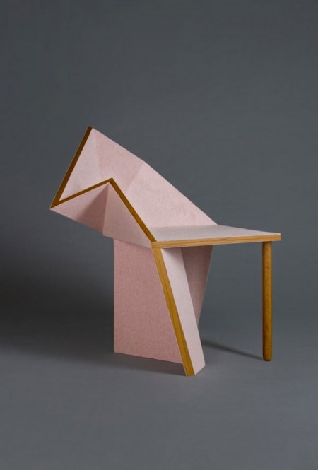 Wooden furniture that ressembles origami
