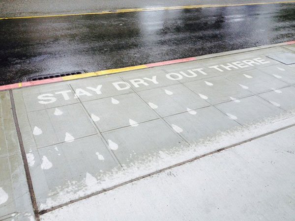 Rainworks: street art activated by the rain