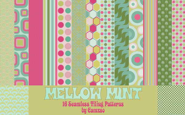 Mellow_Mint_Photoshop_Patterns_by_Camxso