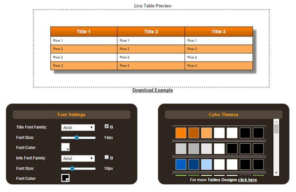 css-table-generator