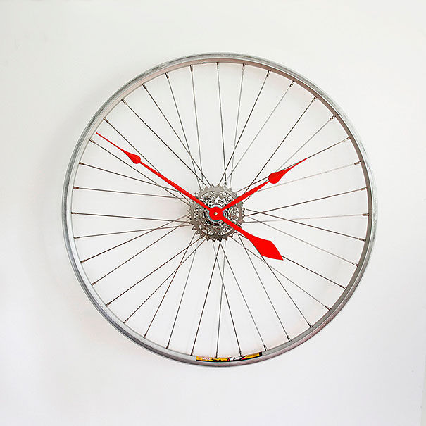Bicycle wheel clock