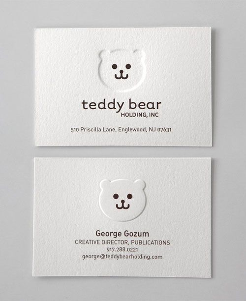 Business Card for Teddy Bear