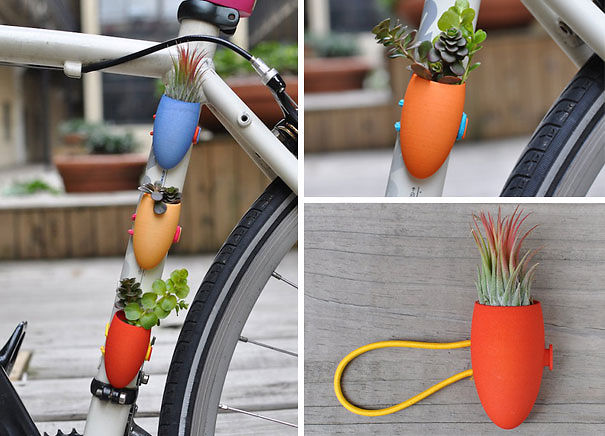 Creative bicycle planters