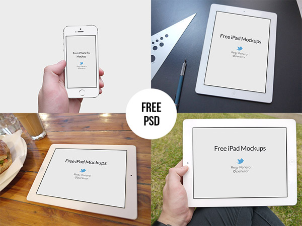 Free iPad & iPhone 5s Mockups – PSD