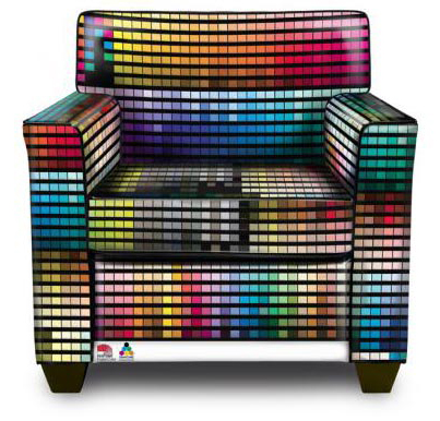 Pantone Printed Leather Chair