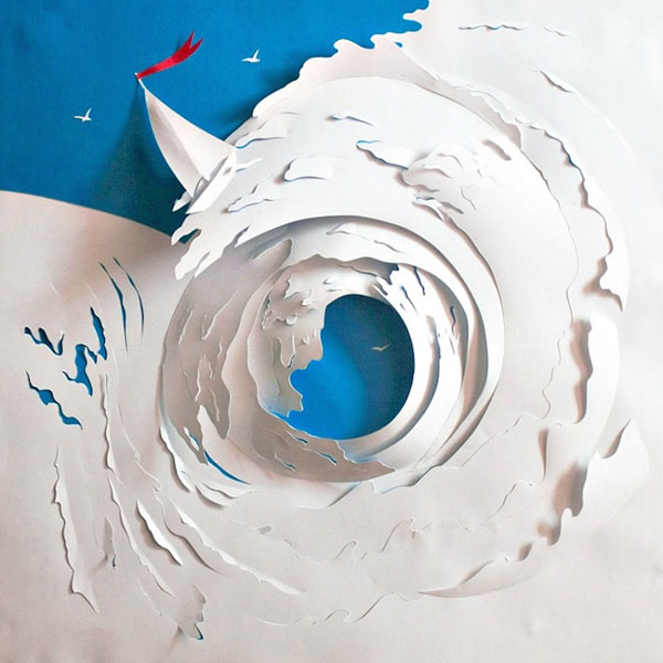 Marina Adamova creates beautiful papercut artworks
