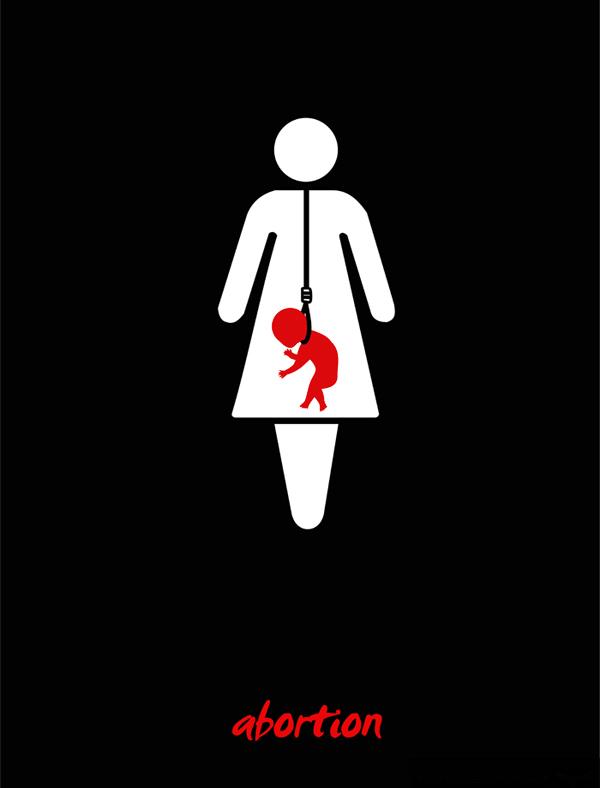 Carteles publicitarios creativos para tu inspiración - El aborto es asesinato