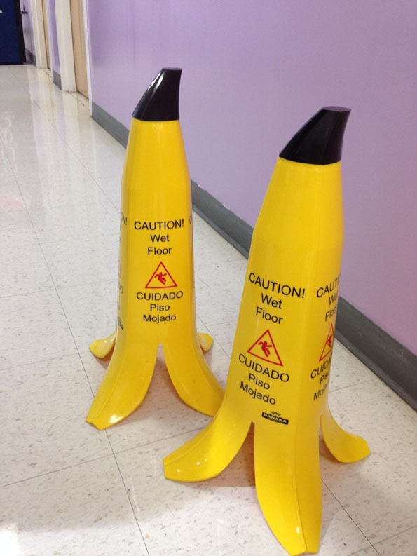 Banana-Shaped Caution Cones