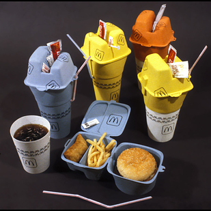 Compartmentalized fast food packaging