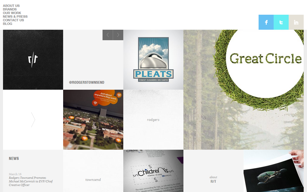 10 good examples of grid-based web design