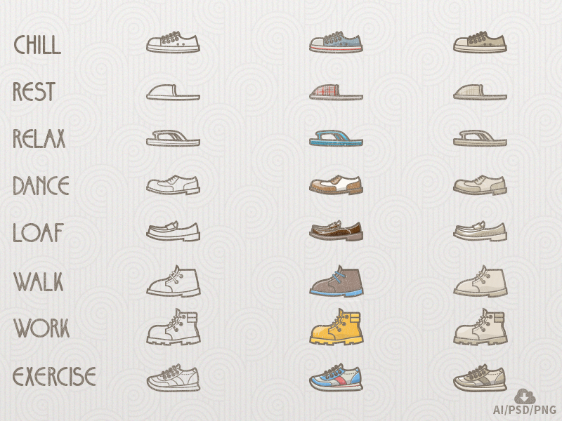 Shoes Icon Set