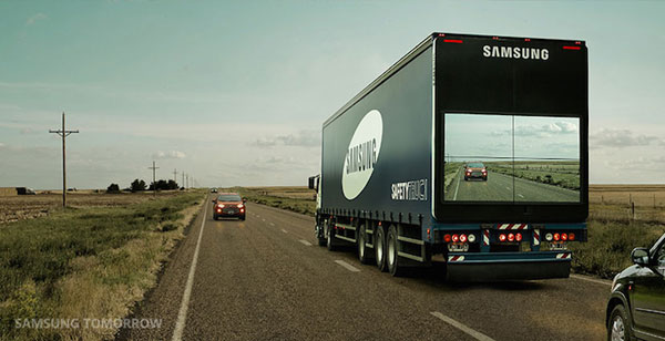 Samsung’s clever idea to make their trucks safer on the road