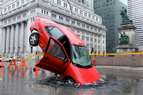 Pothole Season Stunt