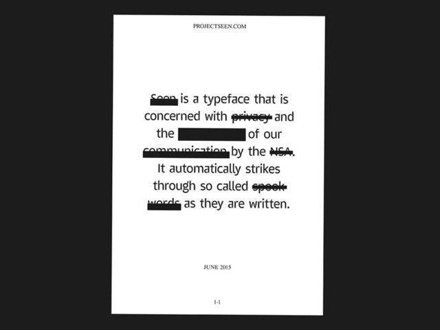 A font that self-censors itself