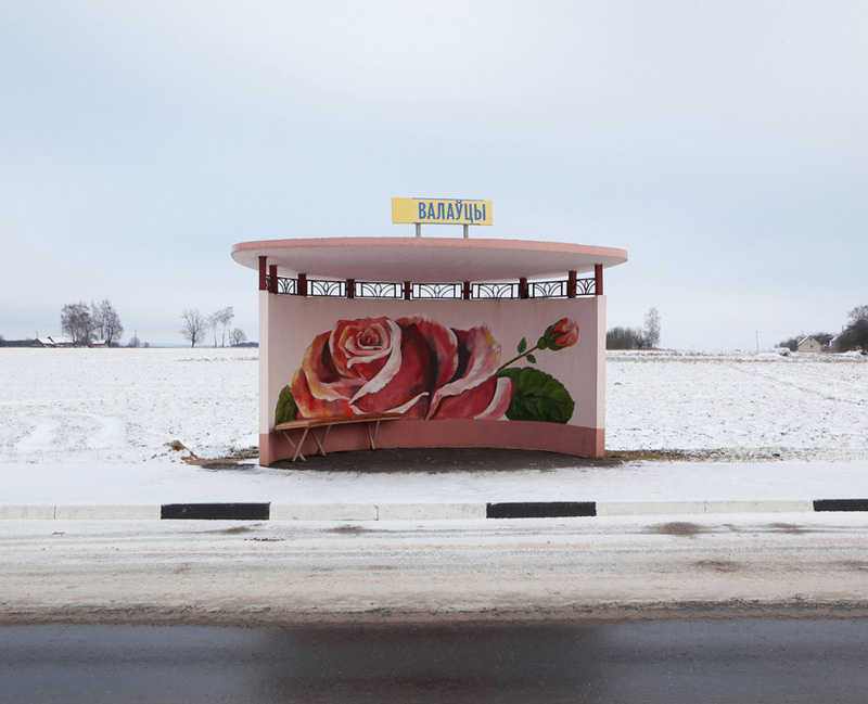 Painted bus stops in Belarus