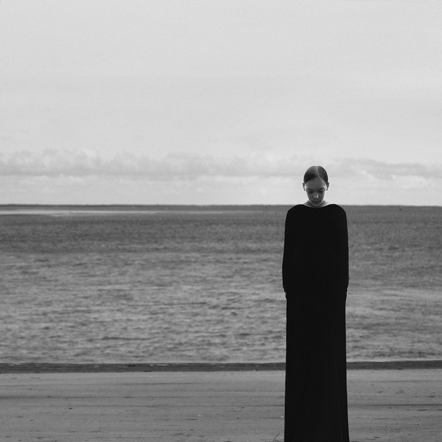 Noelle Oszvald takes surreal self-portraits in black and white