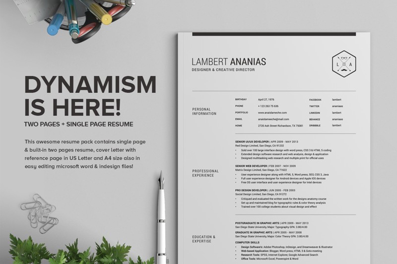 2-pages-resume-pack