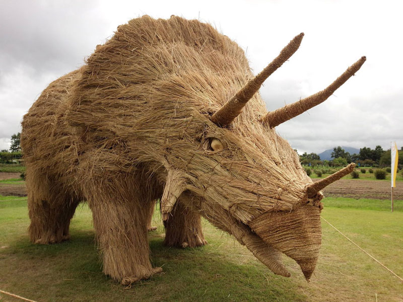 dinosaur-straw-sculptures-wara-art-festival-2015-niigata-japan-21