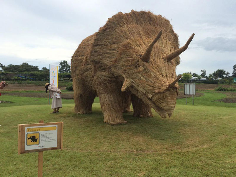 dinosaur-straw-sculptures-wara-art-festival-2015-niigata-japan-680