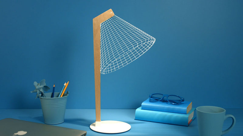 Flat lamps that pretend to be tri-dimensional