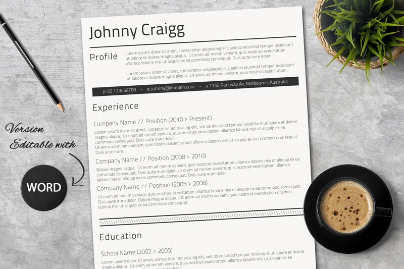 word-resume-layout