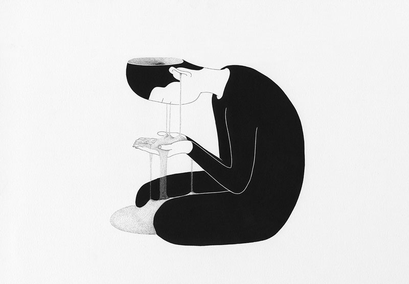 The surreal black and white illustrations of Kim Dae-Hyun