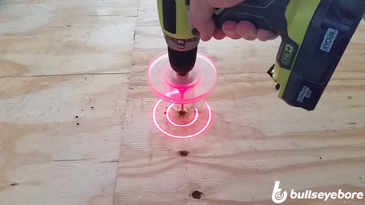 A laser attachment that allows you to drill straight holes