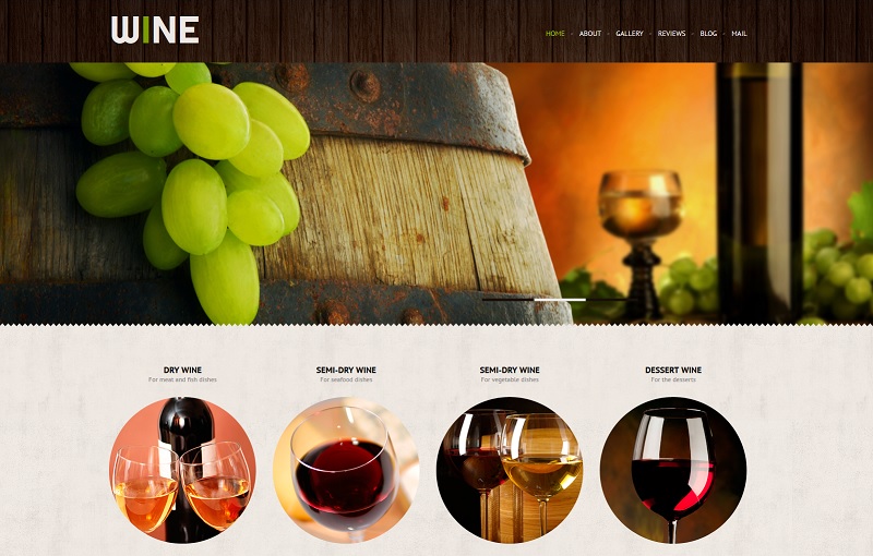 Responsive Website Template for Winery