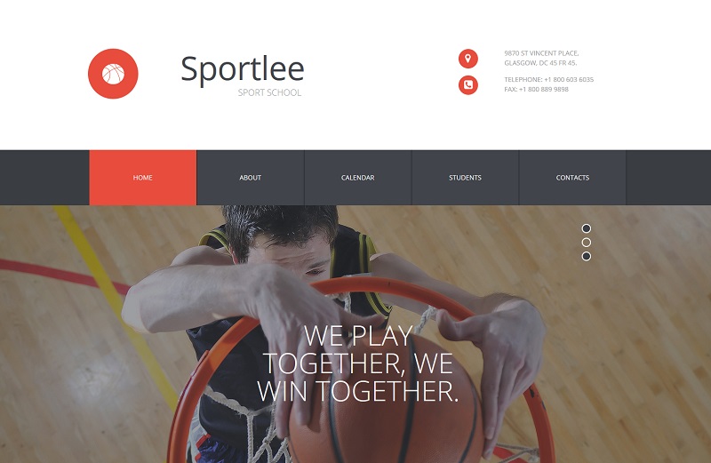 School Sports Website Template