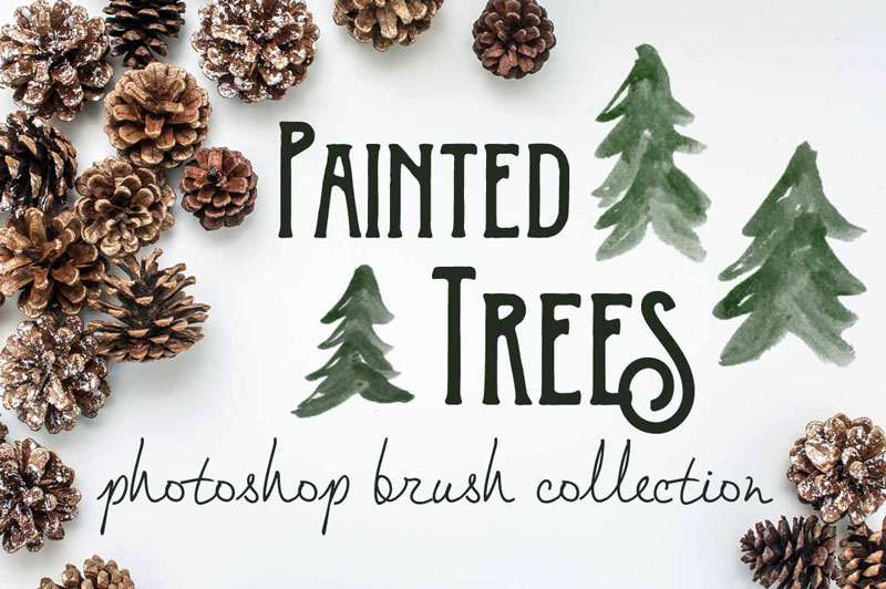 10 free Photoshop brushes of flowers and trees