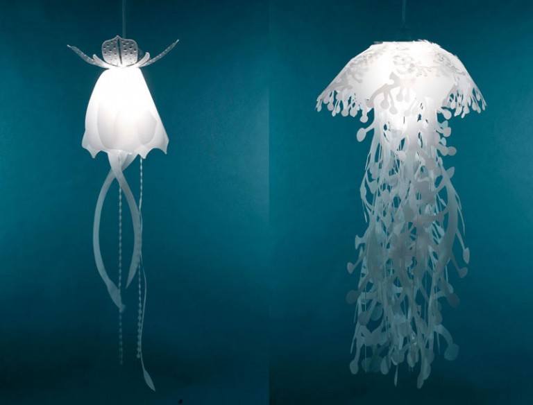Jellyfish lamps by Roxy Russell