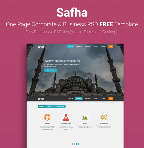 safha-single-page-corporate-psd-web-template