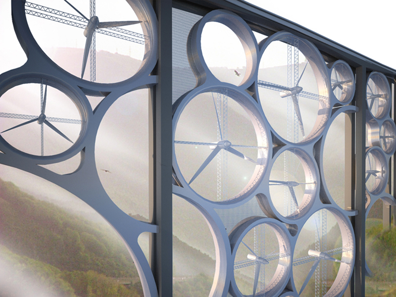 A futuristic concept to turn viaducts into electricity generators