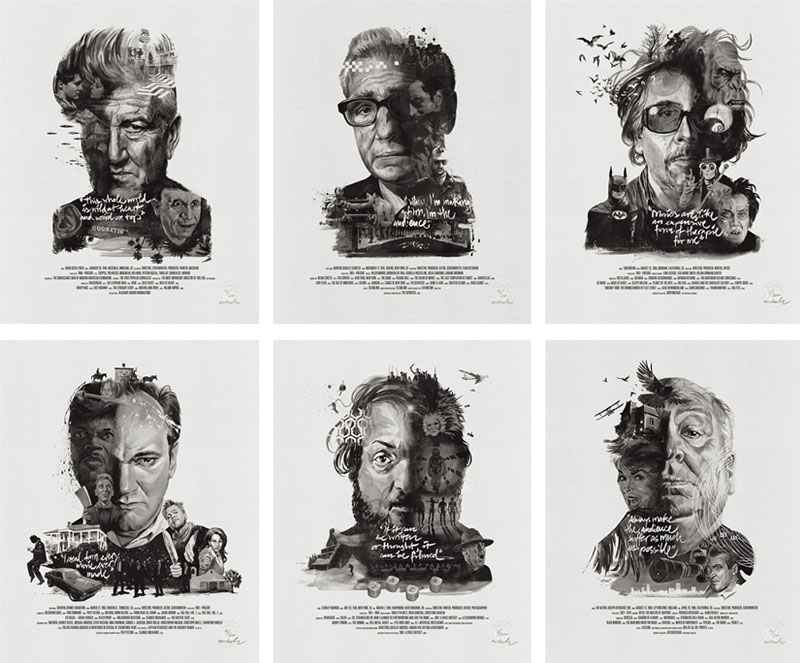 Portraits of famous movie directors by Stellavie