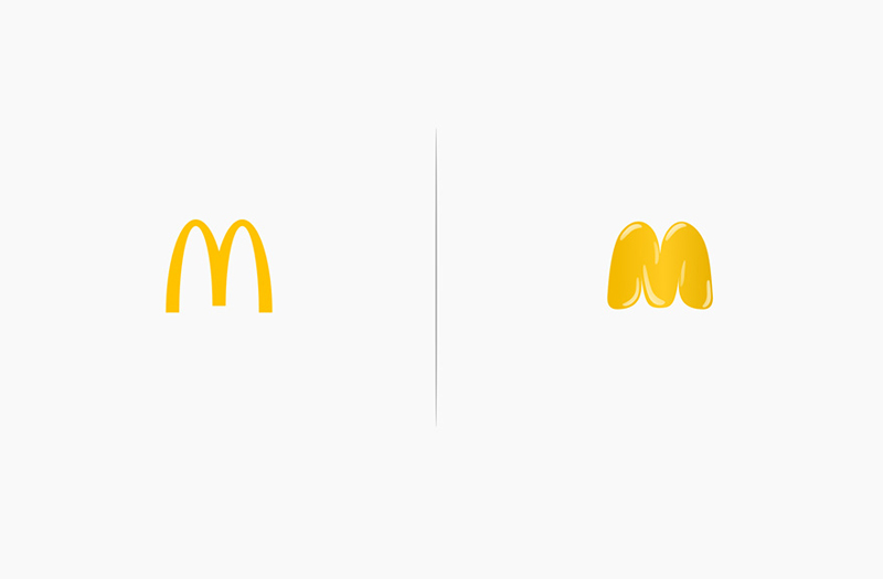 What the logos of popular brands would look like if they used their own products