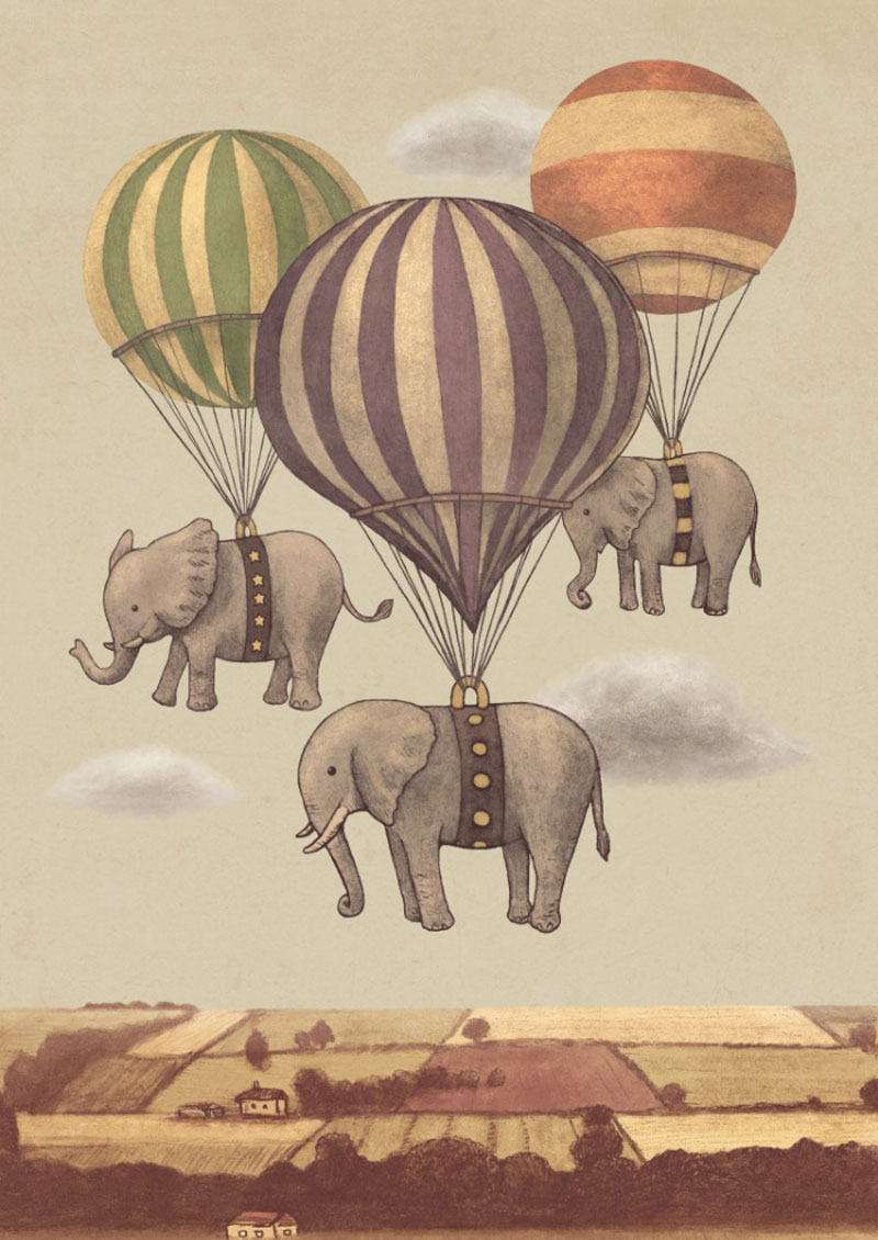 flight-of-the-elephants-prints