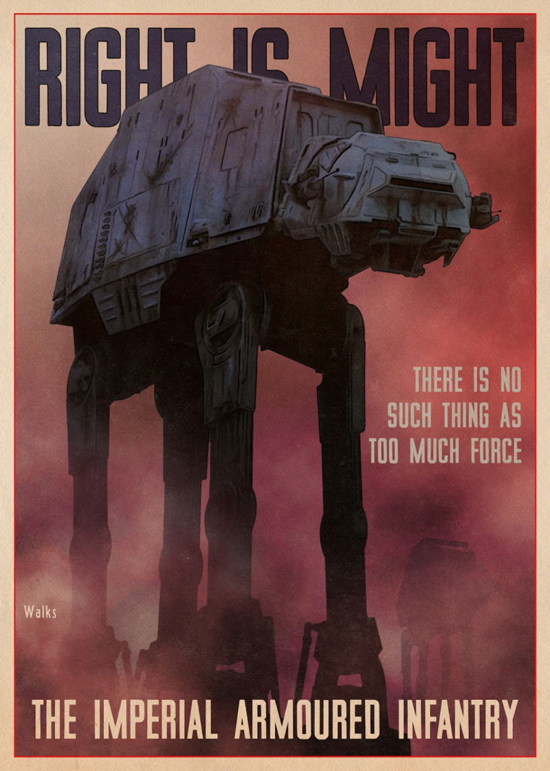 Russell Walks creates alternative poster art with Star Wars iconography