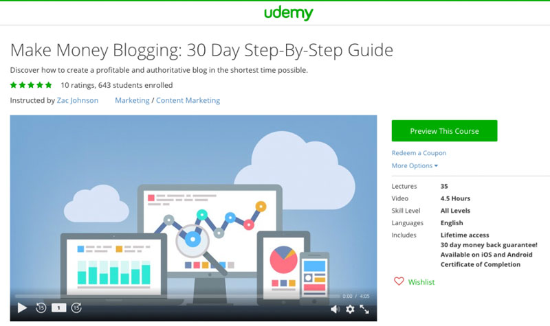 10 Free Pass to Make Money Blogging Video Course