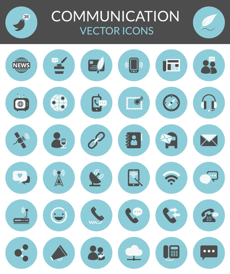 Exclusive free download: the communication icon set