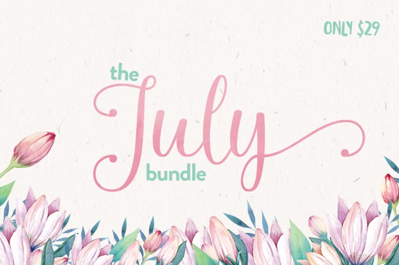 The July font bundle by The Hungry Jpeg