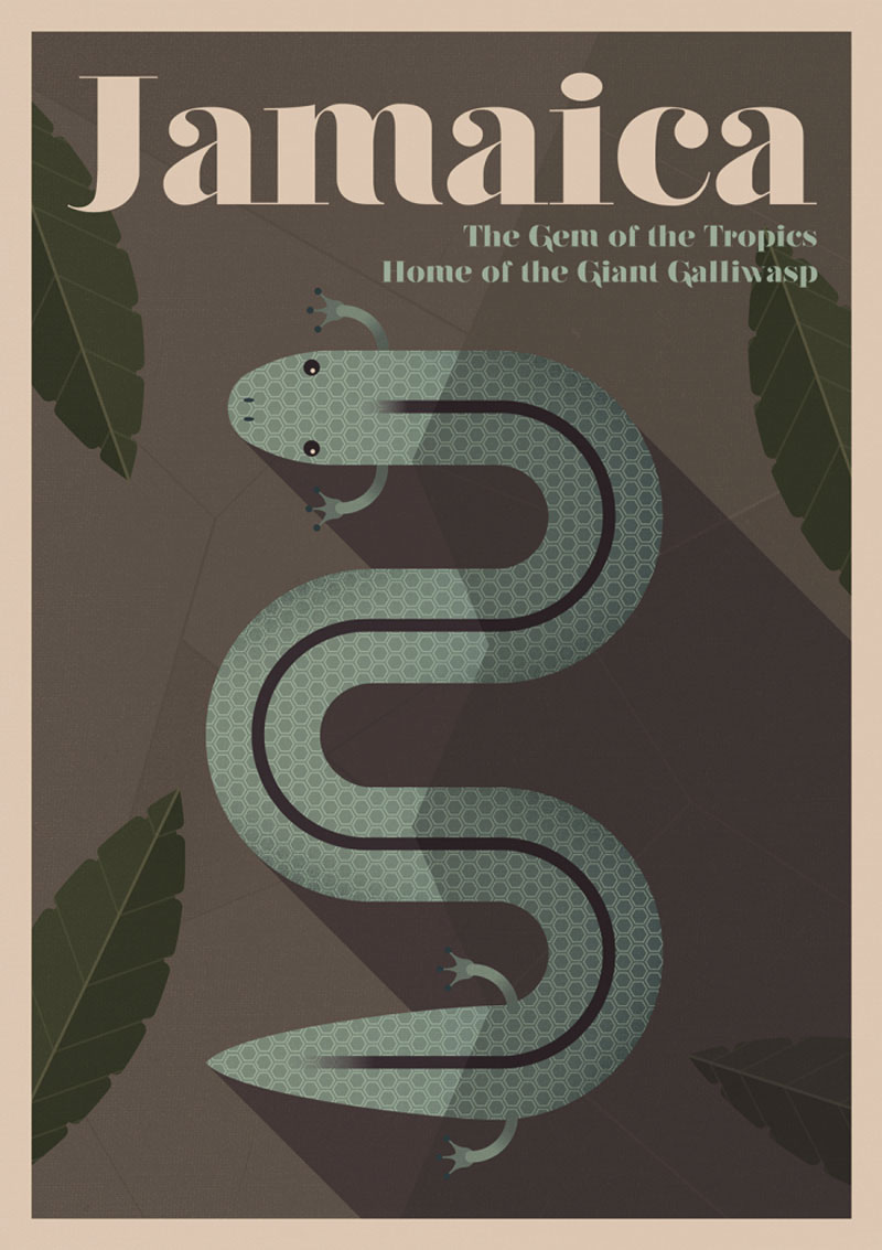 Unknown travel: poster tributes to extinct animals