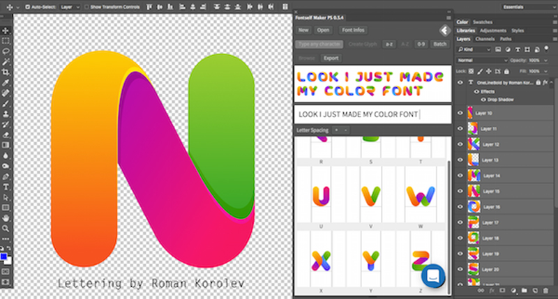 With Fontself, you can now create fonts directly from Photoshop