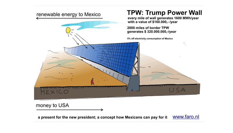 A designer’s proposal for a Trump wall that Mexico will pay